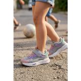 Pixel Fun Kız Çocuk Spor Ayakkabı - Gri Pembe Detaylı, Cırt Cırtlı
