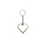 Pixel Kalp Heart Unisex Gümüş Renk Anahtarlık