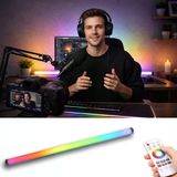 Pixel Rgb Led Işık Kanalı 12V Hazır Tak-Çalıştır 1 Metre Dinamik Efektli Alüminyum Profil Gamer Streamer Stüdyo & Dış Mekan Aydınlatma