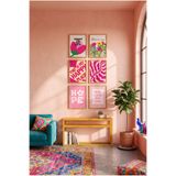 Pixi Works 6'lı Modern, Tipografik, Dopamin Temalı 15x20 Çerçeve Görünümlü Dekoratif MDF Tablo Seti