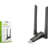 Pixlink Pix-Link Uac23D Usb Wifi Adaptör Ac650 2.4Ghz & 5Ghz Rtl8811Cu Wifi5 Siyah