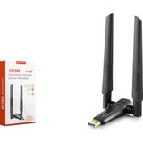 Pixlink Pix-Link Uax06 WiFi Adaptör AX1800 Dual Band 2.4/5GHz, 1200Mbps, AIC8832BU, Siyah
