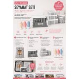 Pixue 4’ü 1 Arada Premium Seyahat Seti Çizgili Valiz Düzenleyici ve Bakım Seti 6 Lı Valiz Düzenleyici 9 Parça Seyahat Kozmetik Seti 1 Adet Ayakkabı Torbası 3 Adet Krem Kutusu Plaj Seti Pastel Renkler - Gri