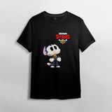 Pixxa Brawl Stars Kit %100 Pamuklu Bisiklet Yaka Çocuk T-Shirt - Siyah