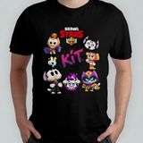 Pixxa Brawl Stars Kit Unisex %100 Pamuklu Bisiklet Yaka T-Shirt Model 2 - Siyah