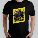 Pixxa Brooklyn Nine Nine %100 Pamuklu Bisiklet Yaka T-Shirt Model - 1 - Siyah