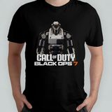 Pixxa Call Of Duty Black Ops 7 Temalı Unisex %100 Pamuklu Bisiklet Yaka T-Shirt Model 2 - Siyah