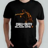 Pixxa Call Of Duty Black Ops 7 Temalı Unisex %100 Pamuklu Bisiklet Yaka T-Shirt - Siyah