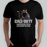 Pixxa Call Of Duty Modern Warfare Unisex %100 Pamuklu Bisiklet Yaka T-Shirt Model 2 - Siyah