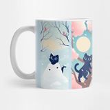 Pixxa Changing Seasons Kedi Mevsimler Kupa Bardak