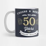 Pixxa Cheers And Beers To 50 Years 50TH Birthday Gift T-Shirt Kupa Bardak