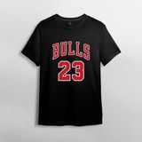 Pixxa Chicago Bulls 23 - Michael Jordan %100 Pamuklu Bisiklet Yaka T-Shirt Model - 1 - Siyah