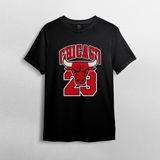 Pixxa Chicago Bulls 23 - Michael Jordan %100 Pamuklu Bisiklet Yaka T-Shirt Model - 2 - Siyah