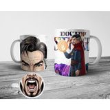 Pixxa Doctor Dr. Strange Alt Tabanı Ağız Desenli Kupa Bardak - Renkli - 330 ml