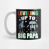 Pixxa Funny Leveling Up To Big Papa Gift For Gamer Fathers Day Gift For Daddy Kupa Bardak