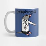 Pixxa Funny Mole Dermatologist Cartoon Satire Kupa Bardak