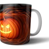 Pixxa Halloween Cadılar Bayramı Pumpkin Kabak Kupa Bardak Model 2 - Renkli