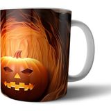 Pixxa Halloween Cadılar Bayramı Pumpkin Kabak Kupa Bardak Model 3 - Renkli