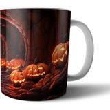 Pixxa Halloween Cadılar Bayramı Pumpkin Kabak Kupa Bardak Model 4 - Renkli