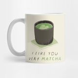 Pixxa I Like You Very Matcha - Çay Sevgisi Kupa Bardak - Renkli