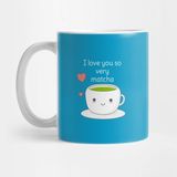 Pixxa I Love You So Very Matcha - Çay Sevgisi Kupa Bardak - Renkli