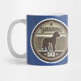 Pixxa Labradoodle Dad Distressed Labradoodle Silhouette Design Kupa Bardak