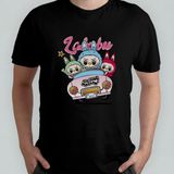 Pixxa Labubu Unisex %100 Pamuklu Bisiklet Yaka T-Shirt Model 1 - Siyah