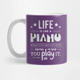 Pixxa Life Is Piano Inspirational Quotes Music Lover Kupa Bardak