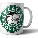 Pixxa Model 1 Kedi ve Kahve Starbucks Cats and Coffee Kupa Bardak