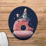 Pixxa Model 1 Oval Küçük Prens Homer Simpson-Simpsons Bilek Destekli Mouse Pad