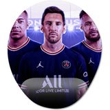 Pixxa Model -1 Oval Messi Psg Bilek Destekli Mouse Pad