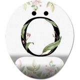 Pixxa Model 1 Oval Ö Harfi - Çiçekli Harf Bilek Destekli Mouse Pad