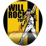 Pixxa Model 1 Oval Queen We Will Rock You-Freddie Mercury Bilek Destekli Mouse Pad