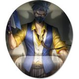 Pixxa Model -4 Oval Mobile Legends - Hanzo Bilek Destekli Mouse Pad