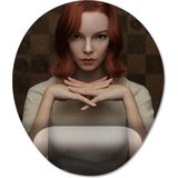 Pixxa Model 6 Oval The Queen's Gambit Bilek Destekli Mouse Pad