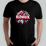 Pixxa Roblox Unisex %100 Pamuklu Bisiklet Yaka T-Shirt Model 1 - Siyah