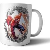 Pixxa Spider Man Spiderman Optik Illüzyonlu Kupa Bardak Model 1 - Renkli - 330 ml
