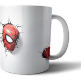 Pixxa Spider Man Spiderman Optik Illüzyonlu Kupa Bardak Model 3 - Renkli - 330 ml
