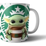Pixxa Starbucks Baby Yoda Grogu Star Wars Mandalorian Kupa Bardak - Renkli