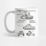 Pixxa T54 T55 Russian Army Tank Recognition Blueprint Kupa Bardak