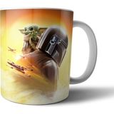 Pixxa The Mandalorian And Grogu Baby Yoda Kupa Bardak Model 43 - Renkli - 330 ml