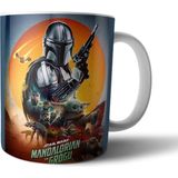 Pixxa The Mandalorian And Grogu Baby Yoda Kupa Bardak Model 45 - Renkli - 330 ml