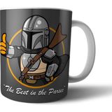 Pixxa The Mandalorian And Grogu Baby Yoda Pipboy Fallout Kupa Bardak - Renkli - 330 ml