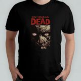 Pixxa The Walking Dead %100 Pamuklu Bisiklet Yaka T-Shirt Model - 4 - Siyah