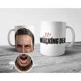 Pixxa The Walking Dead Rick Tabanı Ağız Desenli Kupa Bardak - Renkli - 330 ml