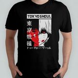 Pixxa Tokyo Ghoul %100 Pamuklu Bisiklet Yaka T-Shirt Model 8 - Siyah