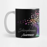 Pixxa Tree Ribbons Schizophrenia Awareness Support Schizophrenia Warrior Gifts Kupa Bardak
