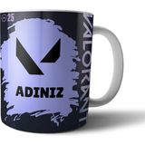 Pixxa Valorant Clove Kişiye Özel Isimli Kupa Bardak Model 2 - Renkli