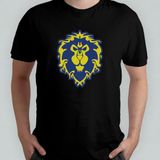 Pixxa World Of Warcraft - Alliance %100 Pamuklu Bisiklet Yaka T-Shirt Model - 1 - Siyah