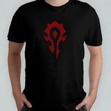 Pixxa World Of Warcraft - Horde %100 Pamuklu Bisiklet Yaka T-Shirt Model - 1 - Siyah